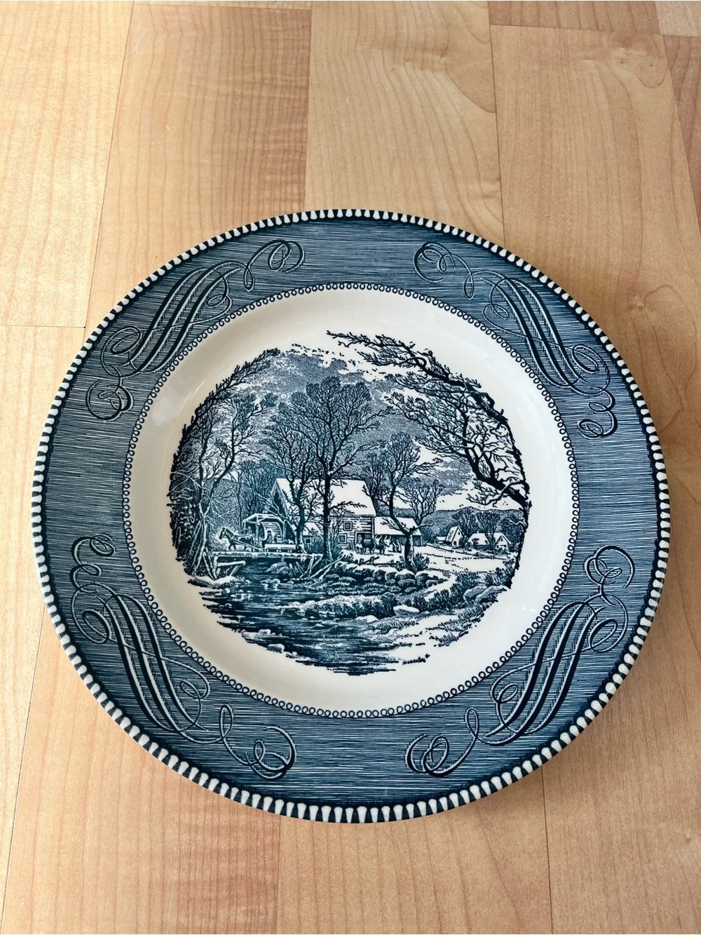 10” Currier & Ives ‘The Old Grist Mill’ Dinner Plate